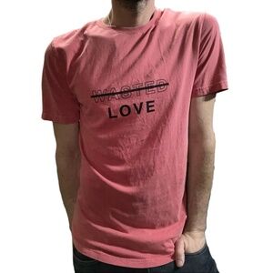 Russell Park Mens Pink Short Sleeve Crew Neck Graphic Text TShirt Size SmallPeti
